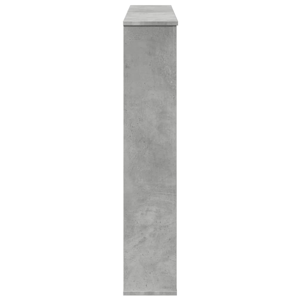 forsats til pejs 100x20x100 cm konstrueret træ betongrå