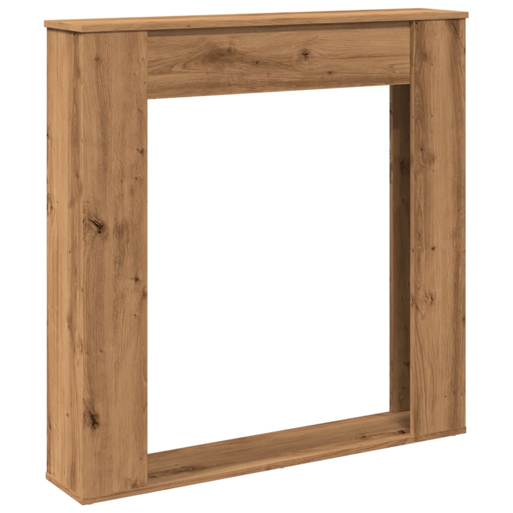 forsats til pejs 100x20x100 cm konstrueret træ kunsteg
