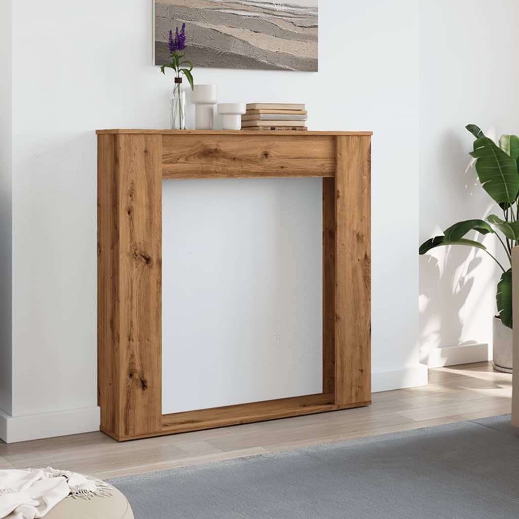 forsats til pejs 100x20x100 cm konstrueret træ kunsteg
