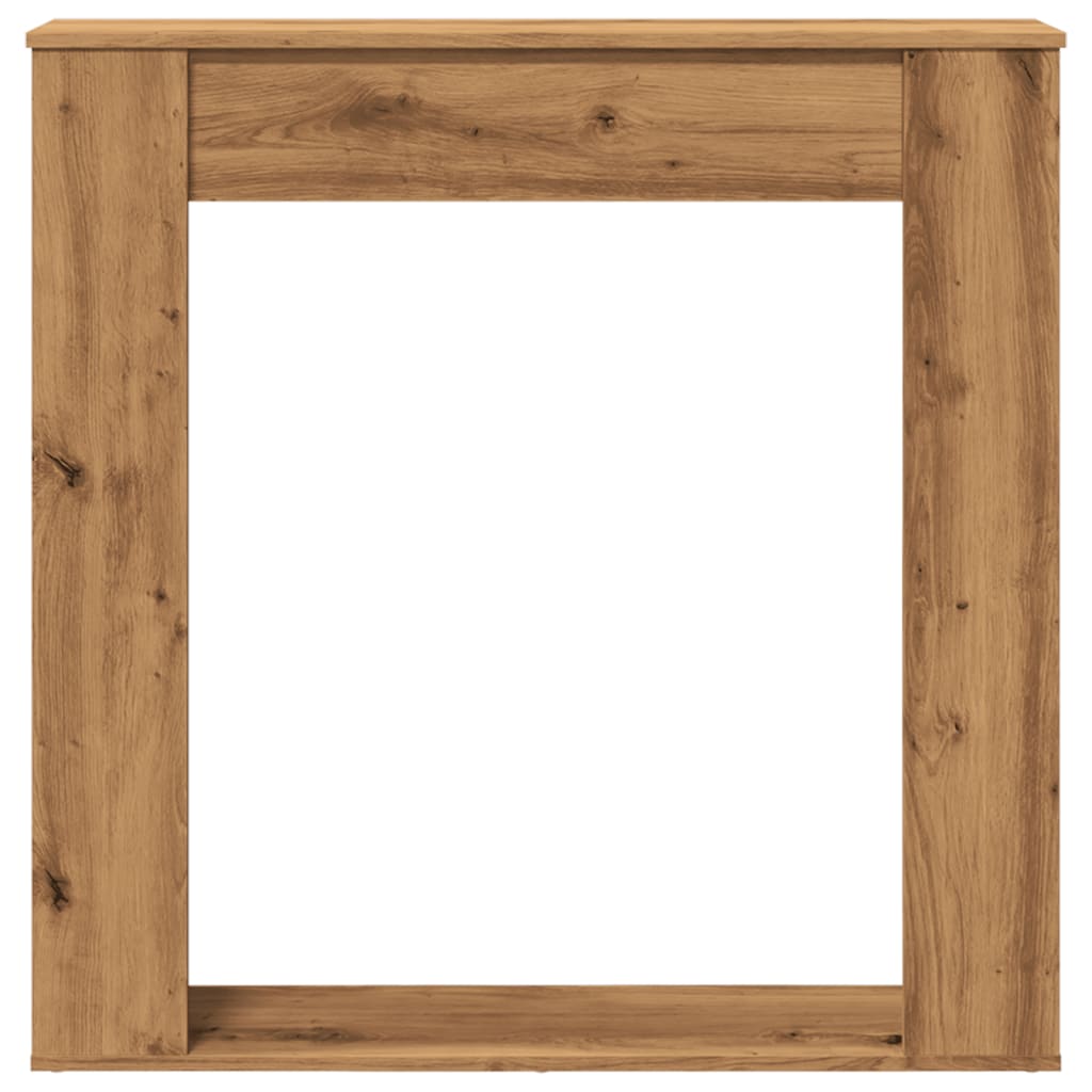 forsats til pejs 100x20x100 cm konstrueret træ kunsteg