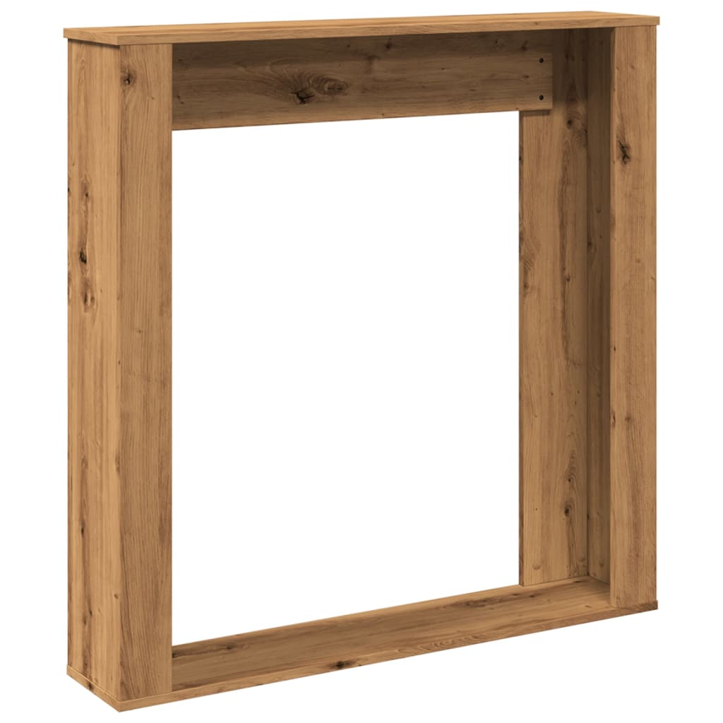 forsats til pejs 100x20x100 cm konstrueret træ kunsteg