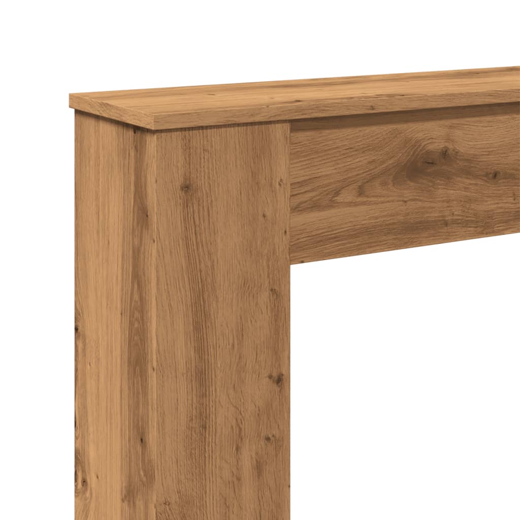 forsats til pejs 100x20x100 cm konstrueret træ kunsteg