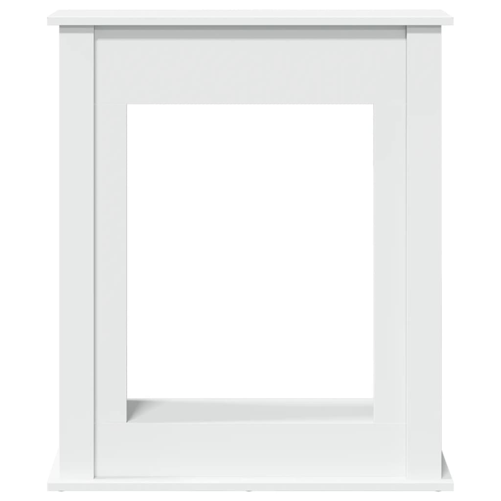 forsats til pejs 75x20x87,5 cm konstrueret træ hvid