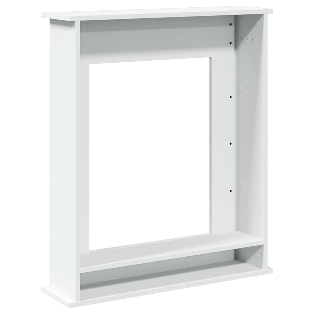 forsats til pejs 75x20x87,5 cm konstrueret træ hvid