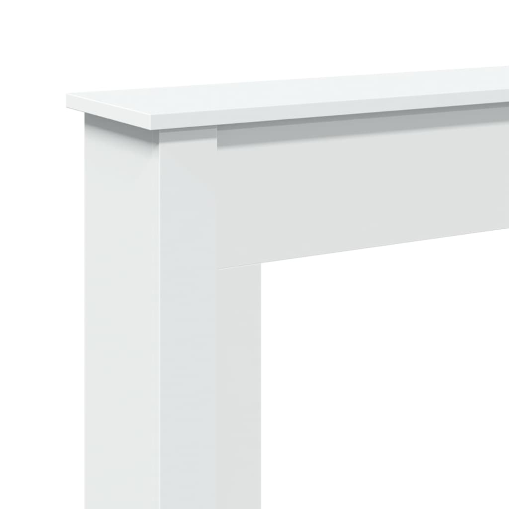 forsats til pejs 75x20x87,5 cm konstrueret træ hvid