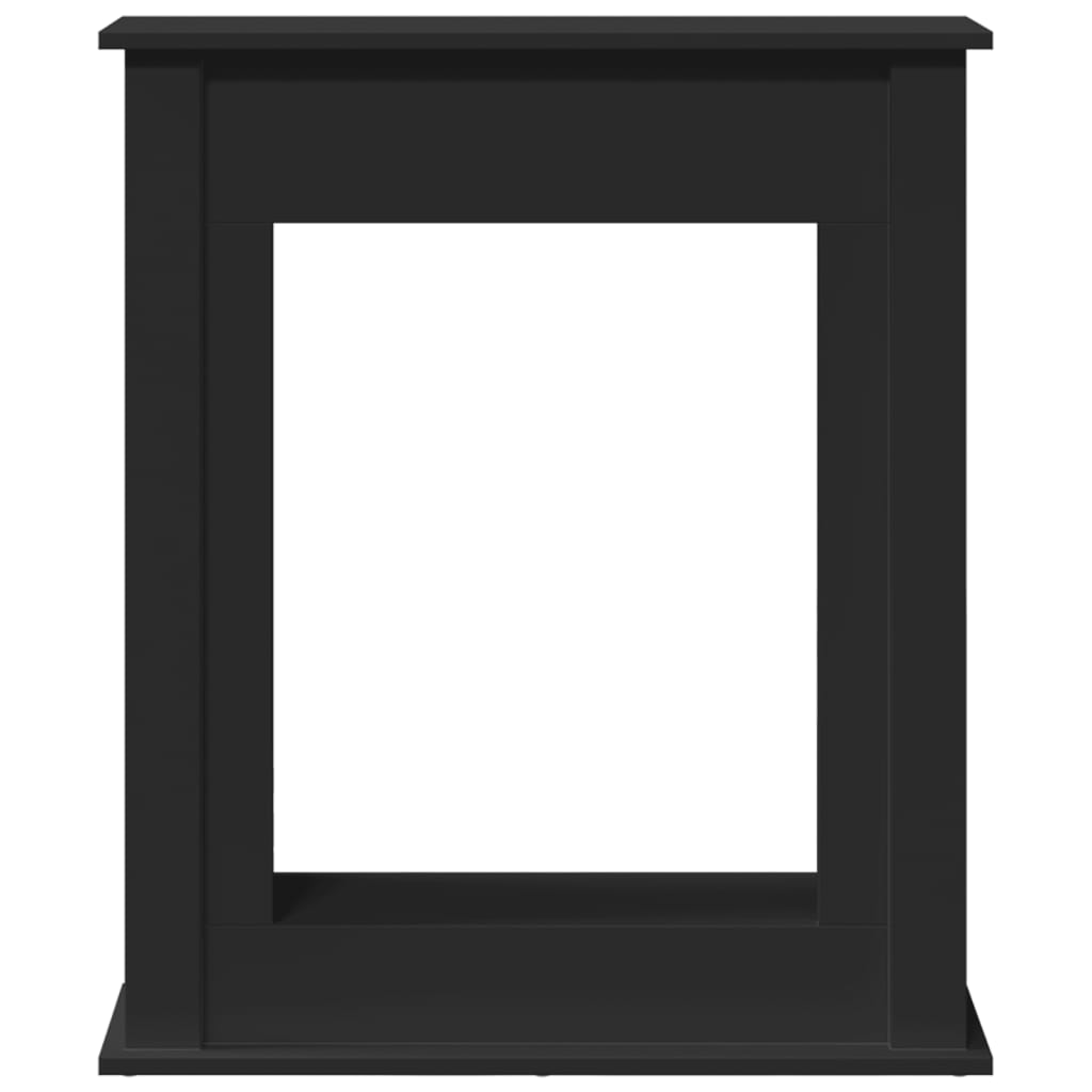 forsats til pejs 75x20x87,5 cm konstrueret træ sort
