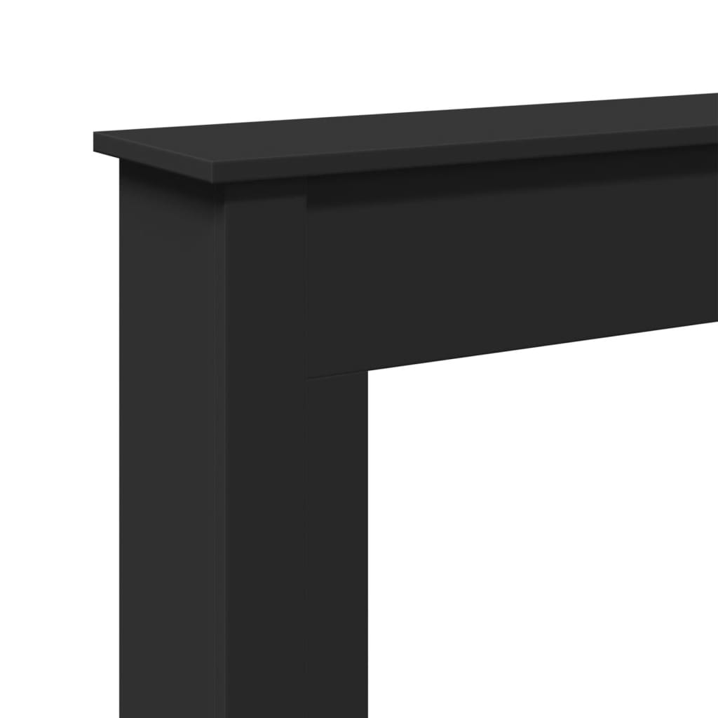 forsats til pejs 75x20x87,5 cm konstrueret træ sort