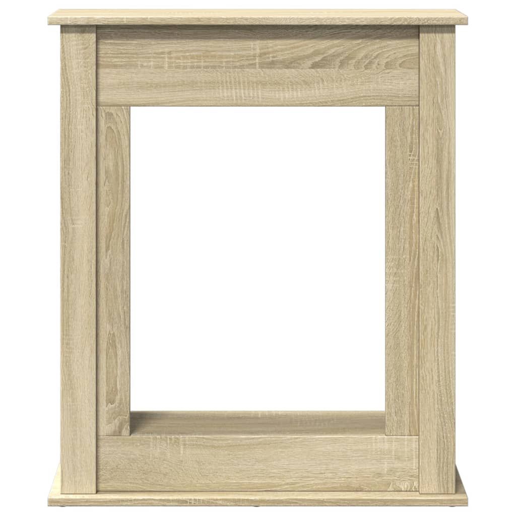 forsats til pejs 75x20x87,5 cm konstrueret træ sonoma-eg