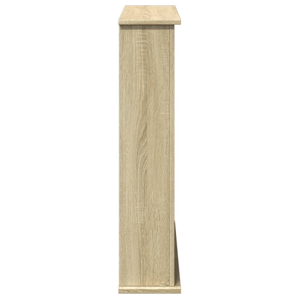 forsats til pejs 75x20x87,5 cm konstrueret træ sonoma-eg