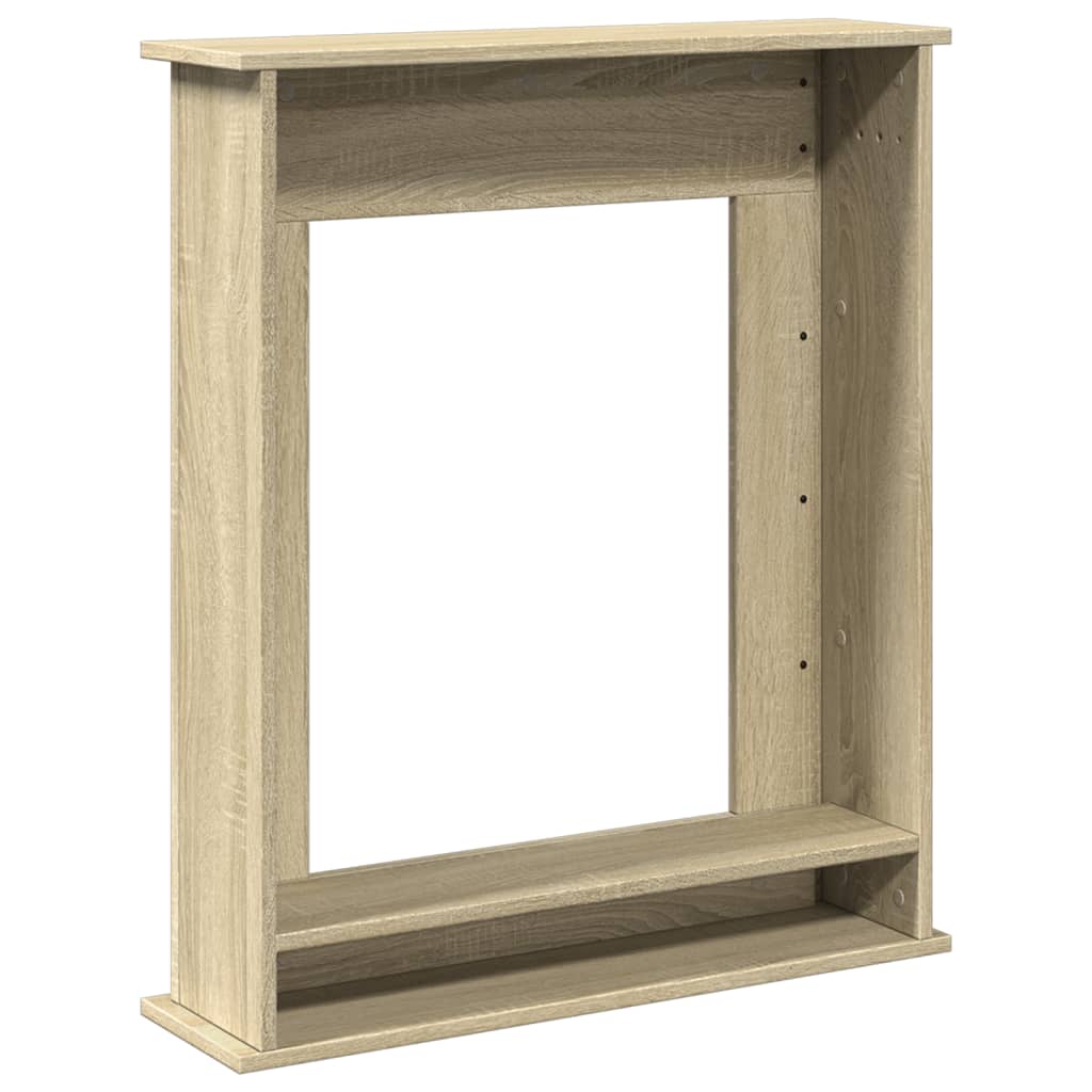 forsats til pejs 75x20x87,5 cm konstrueret træ sonoma-eg