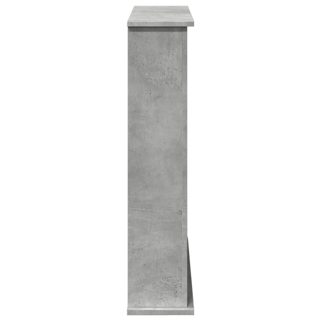 forsats til pejs 75x20x87,5 cm konstrueret træ betongrå