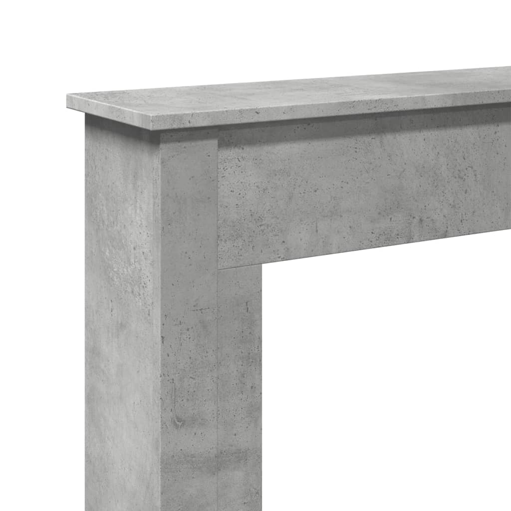 forsats til pejs 75x20x87,5 cm konstrueret træ betongrå