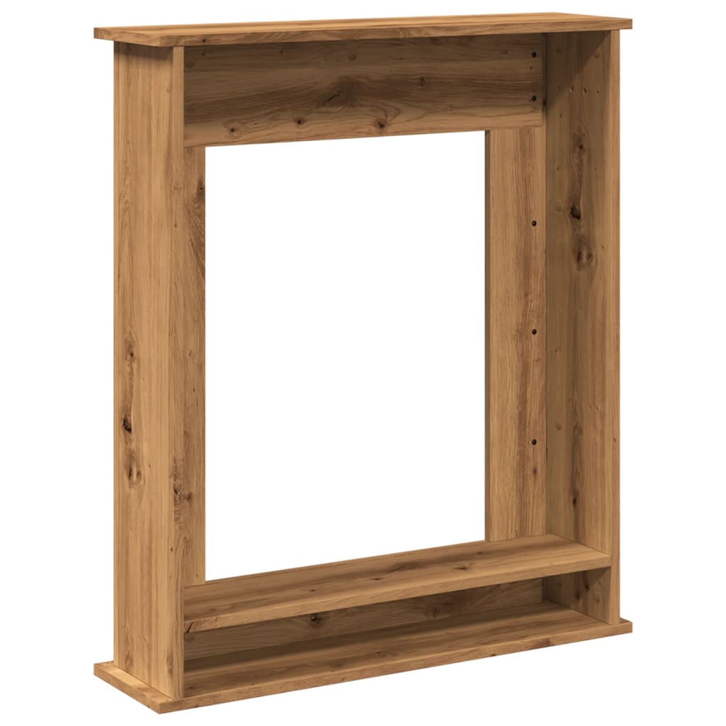 forsats til pejs 75x20x87,5 cm konstrueret træ kunsteg