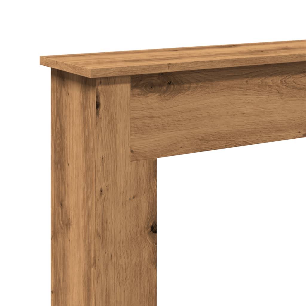 forsats til pejs 75x20x87,5 cm konstrueret træ kunsteg