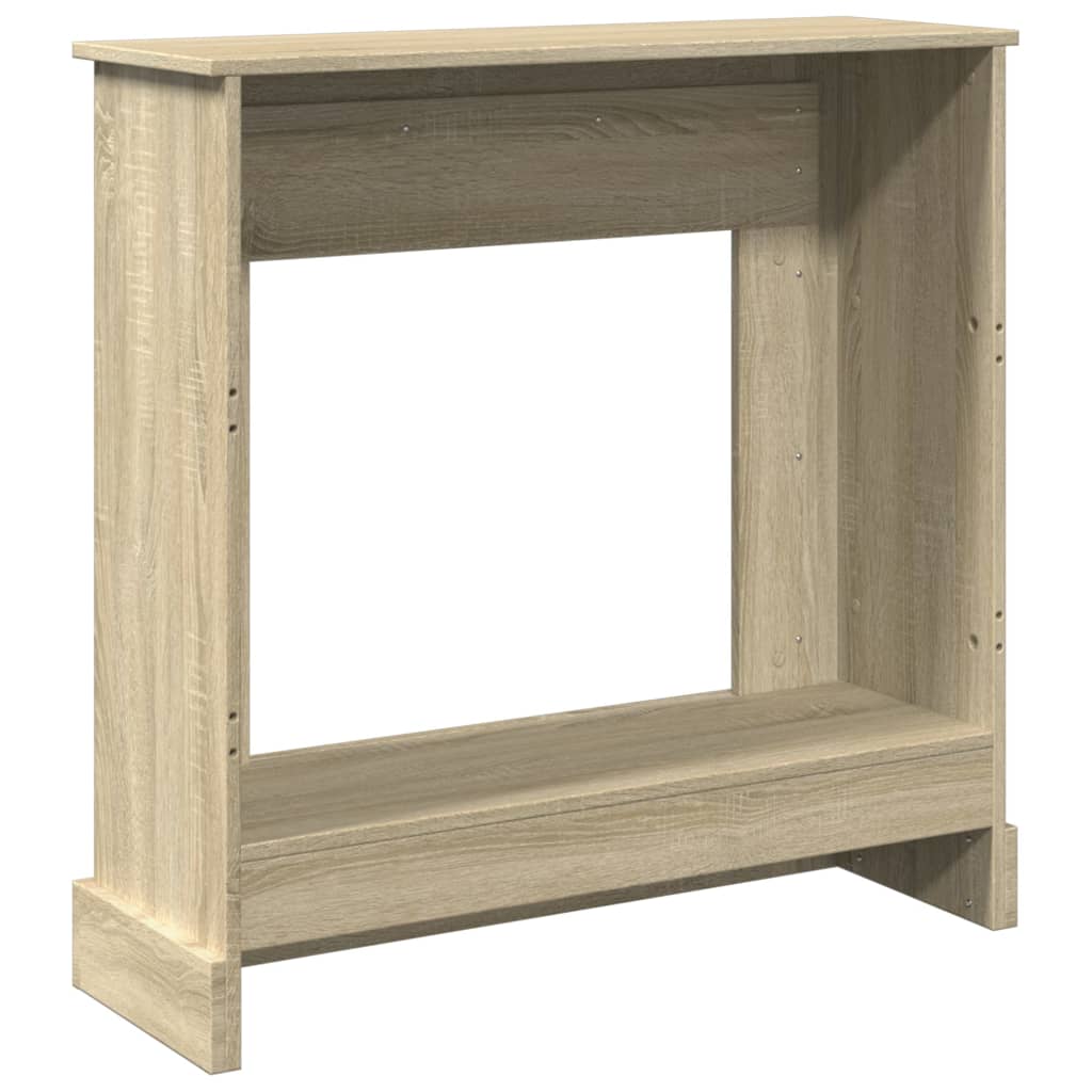 forsats til pejs 90x30x90 cm konstrueret træ sonoma-eg