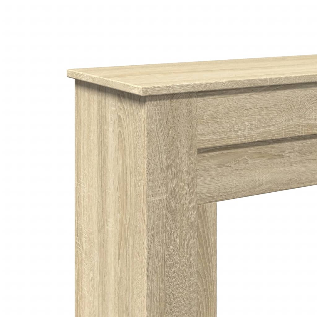 forsats til pejs 90x30x90 cm konstrueret træ sonoma-eg