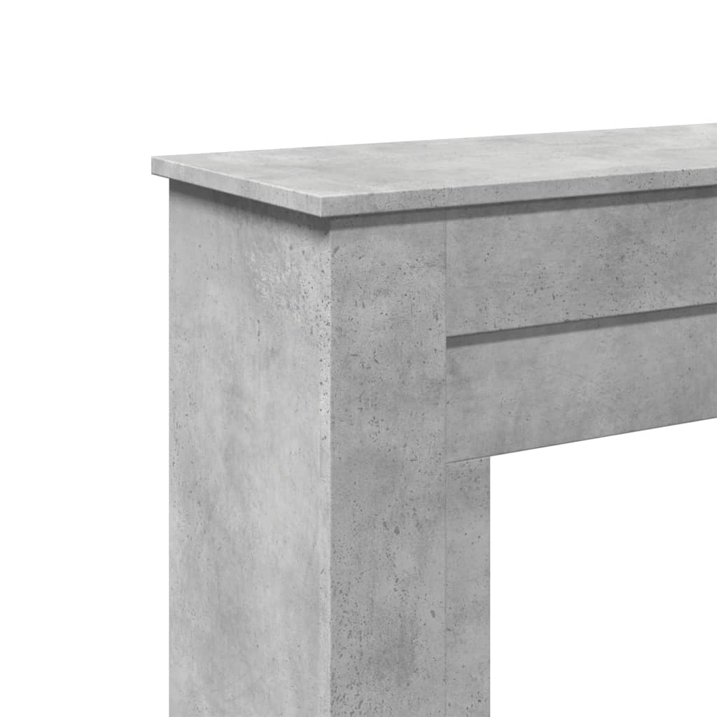 forsats til pejs 90x30x90 cm konstrueret træ betongrå