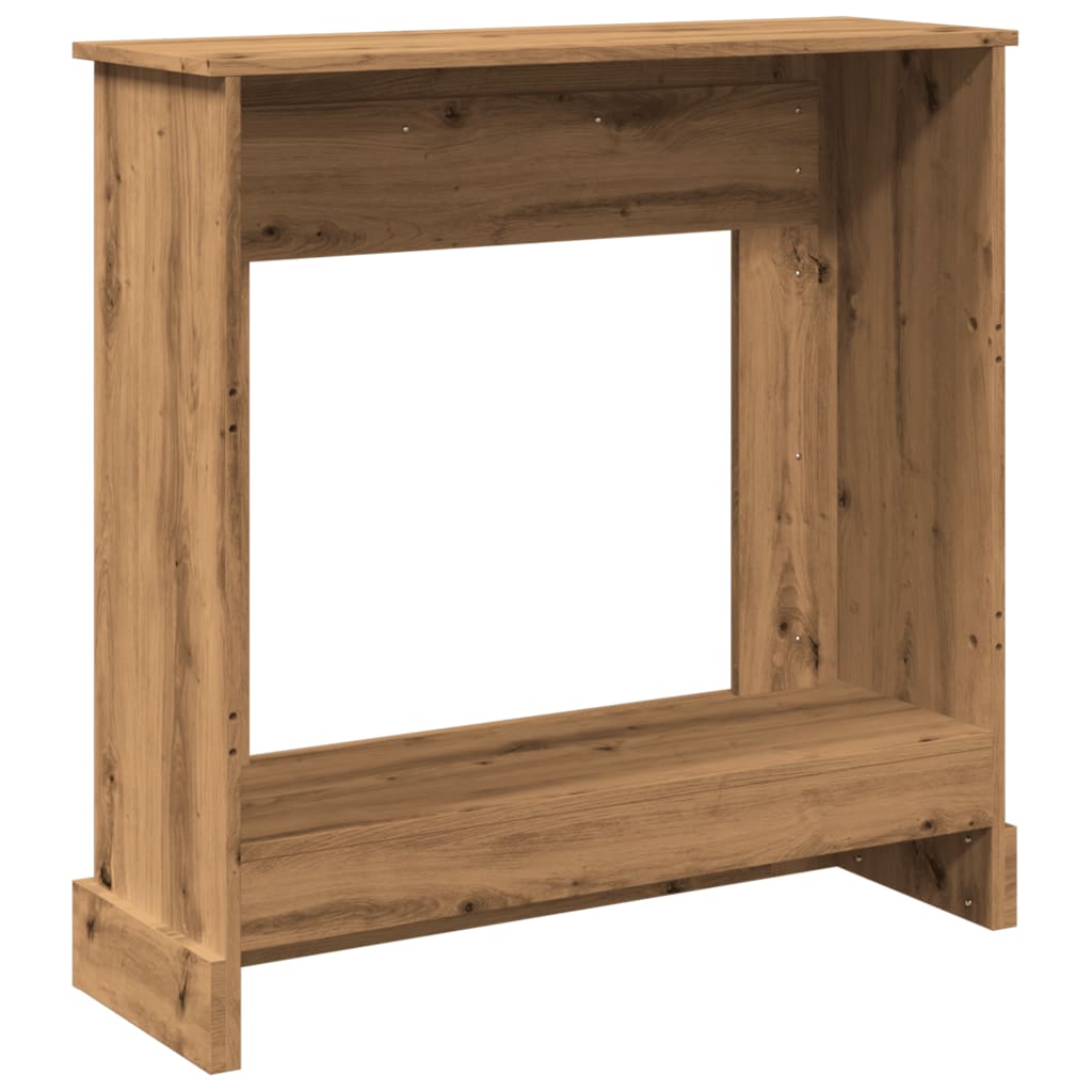 forsats til pejs 90x30x90 cm konstrueret træ kunsteg