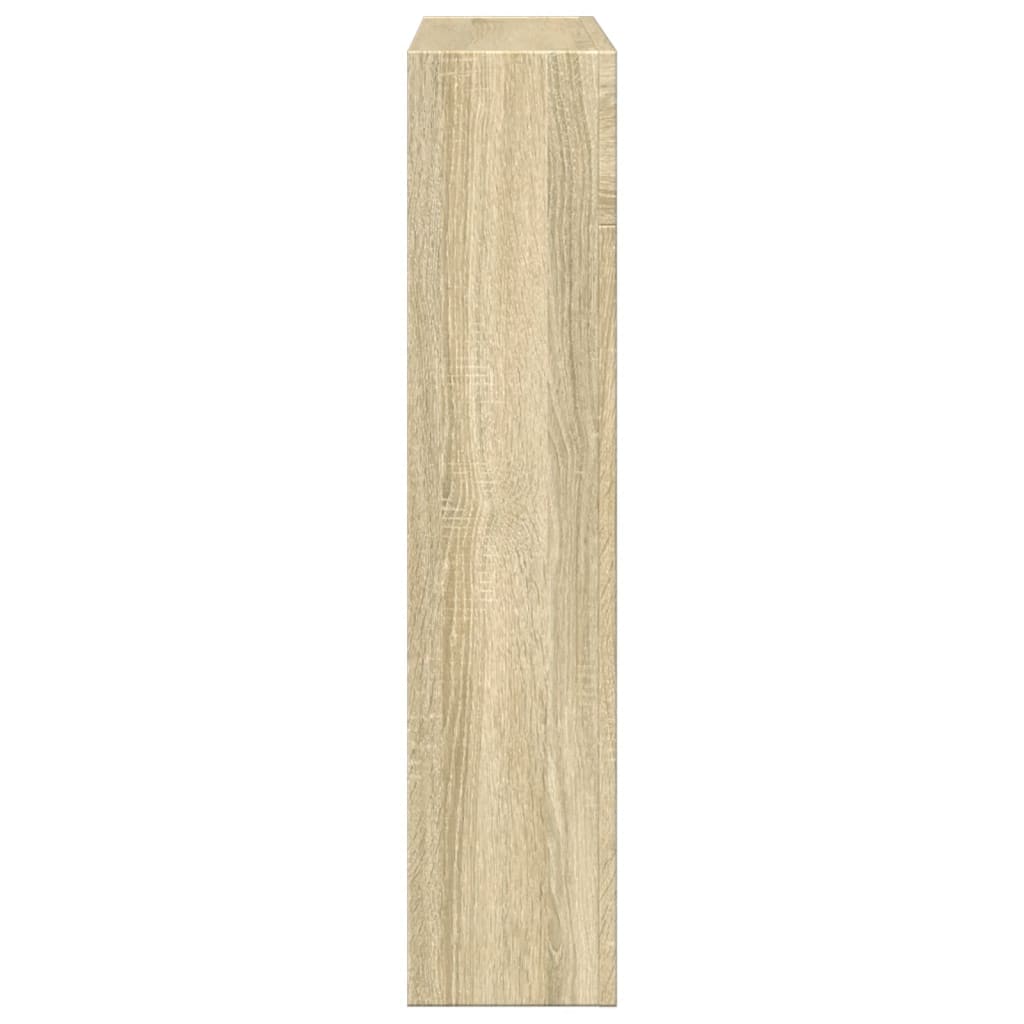 forsats til pejs 81x18x82 cm konstrueret træ sonoma-eg