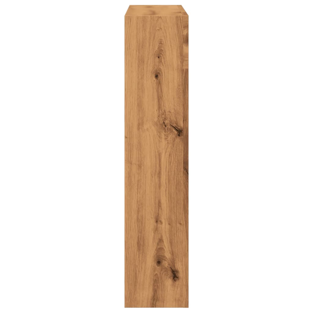 forsats til pejs 81x18x82 cm konstrueret træ kunsteg