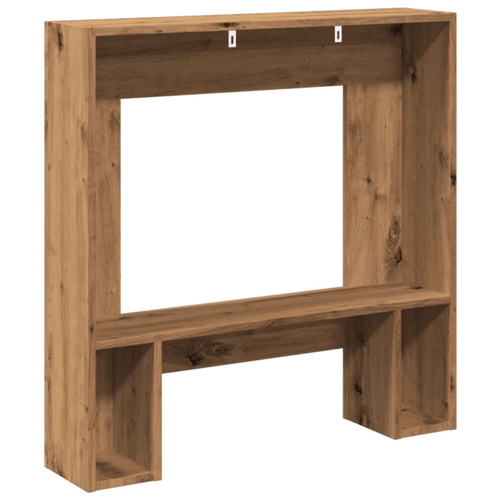 forsats til pejs 81x18x82 cm konstrueret træ kunsteg