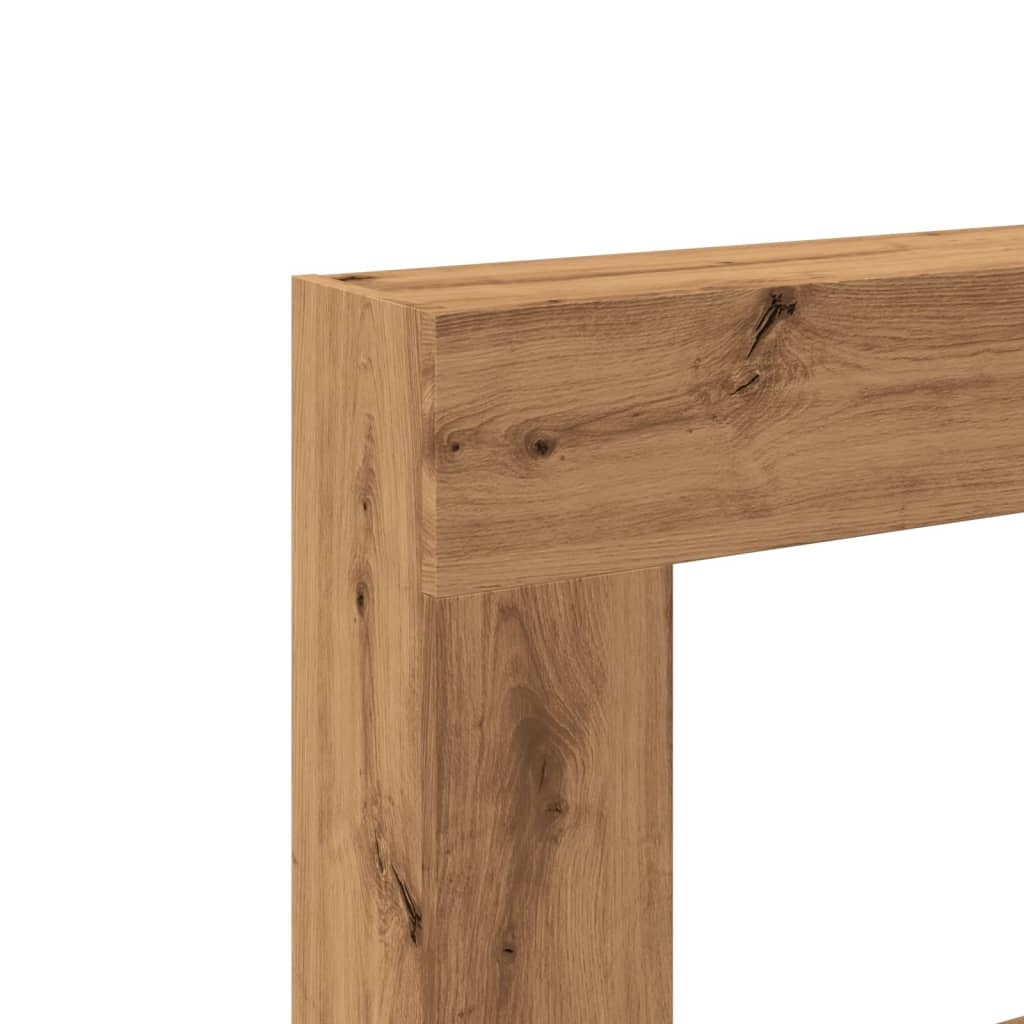 forsats til pejs 81x18x82 cm konstrueret træ kunsteg