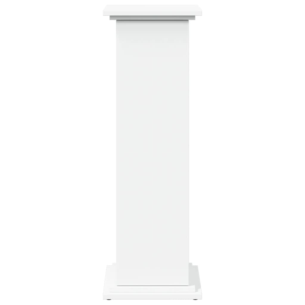 piedestal med opbevaring 31x30x90 cm konstrueret træ hvid