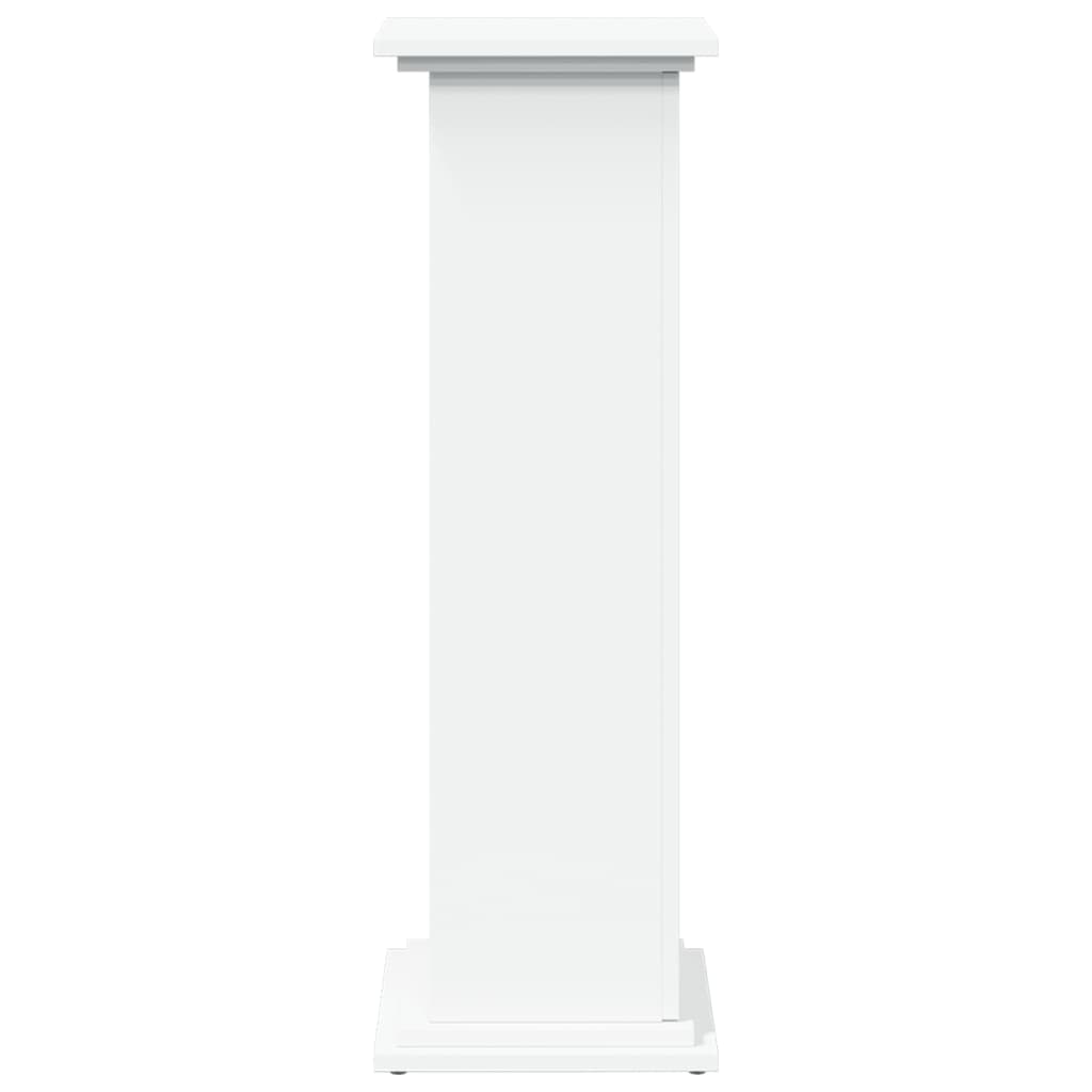 piedestal med opbevaring 31x30x90 cm konstrueret træ hvid
