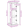 piedestal med opbevaring 31x30x90 cm konstrueret træ hvid