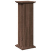 piedestal med opbevaring 31x30x90 cm konstrueret træ brun eg