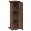 piedestal med opbevaring 31x30x90 cm konstrueret træ brun eg