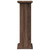 piedestal med opbevaring 31x30x90 cm konstrueret træ brun eg