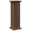 piedestal med opbevaring 31x30x90 cm konstrueret træ brun eg