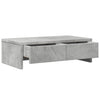 skærmholder med skuffer 50x27x15 cm konstrueret træ betongrå