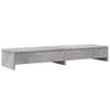 skærmholder med skuffer 100x27x15 cm konstrueret træ betongrå