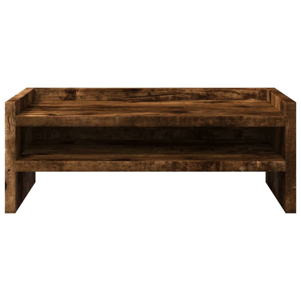 skærmstander 42x24x16 cm konstrueret træ røget egetræsfarve