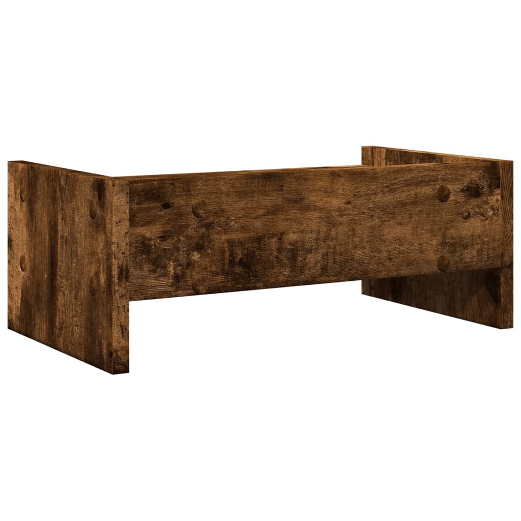 skærmstander 42x24x16 cm konstrueret træ røget egetræsfarve