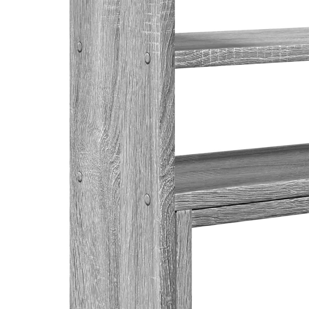 hylde til skrivebord 40x17x41 cm konstrueret træ grå sonoma-eg