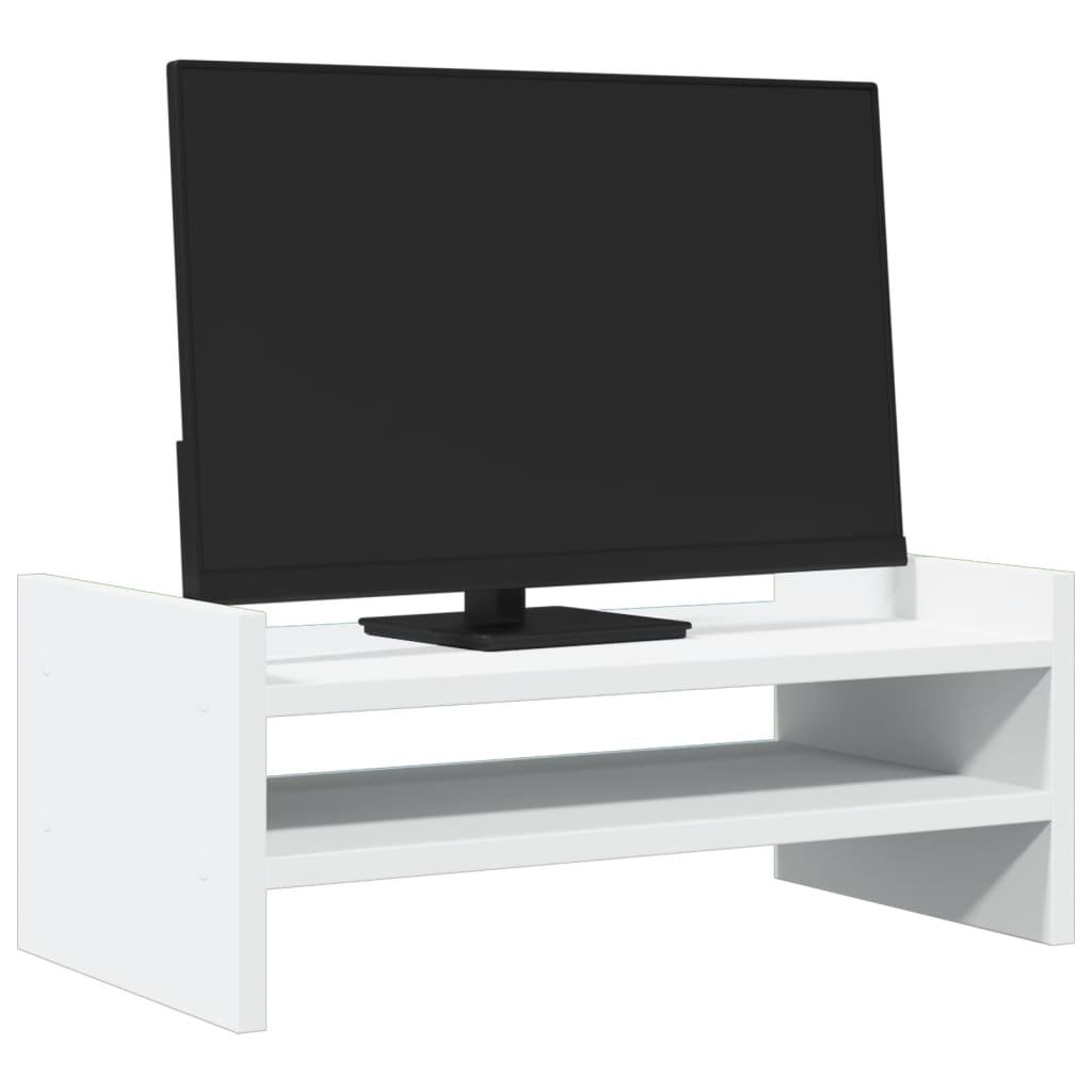 skærmholder 50x27x20 cm konstrueret træ hvid - Flotthjem Danmark