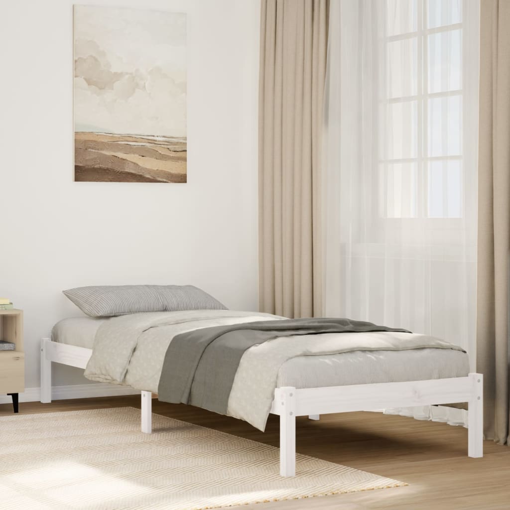 ekstra lang sengeramme uden madras 90x220 cm massivt fyrretræ