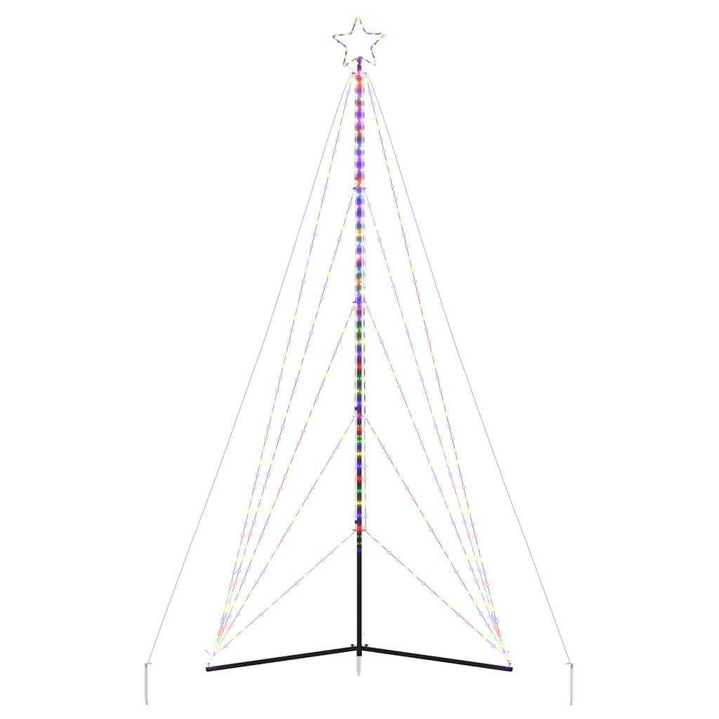 LED-juletræ 615 LED'er 404,5 cm farverigt lys