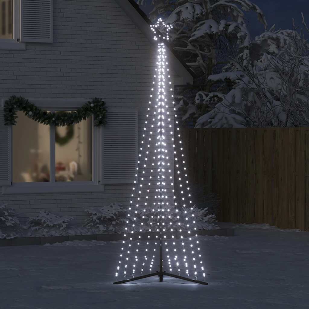 LED-juletræ 495 LED'er 300,5 cm koldt hvidt lys