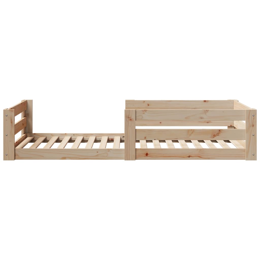 Sengeramme uden madras 80x160 cm massivt træ fyrretræ