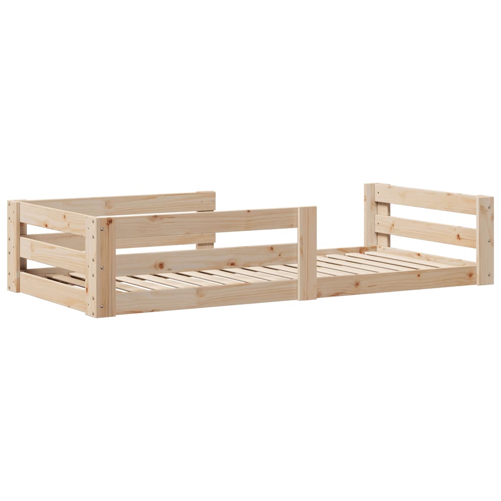 Sengeramme uden madras 80x160 cm massivt træ fyrretræ