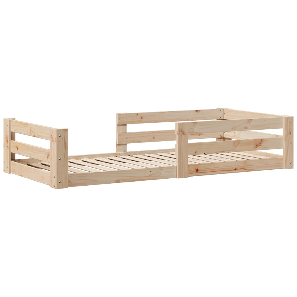 sengeramme uden madras 90x190 cm massivt fyrretræ