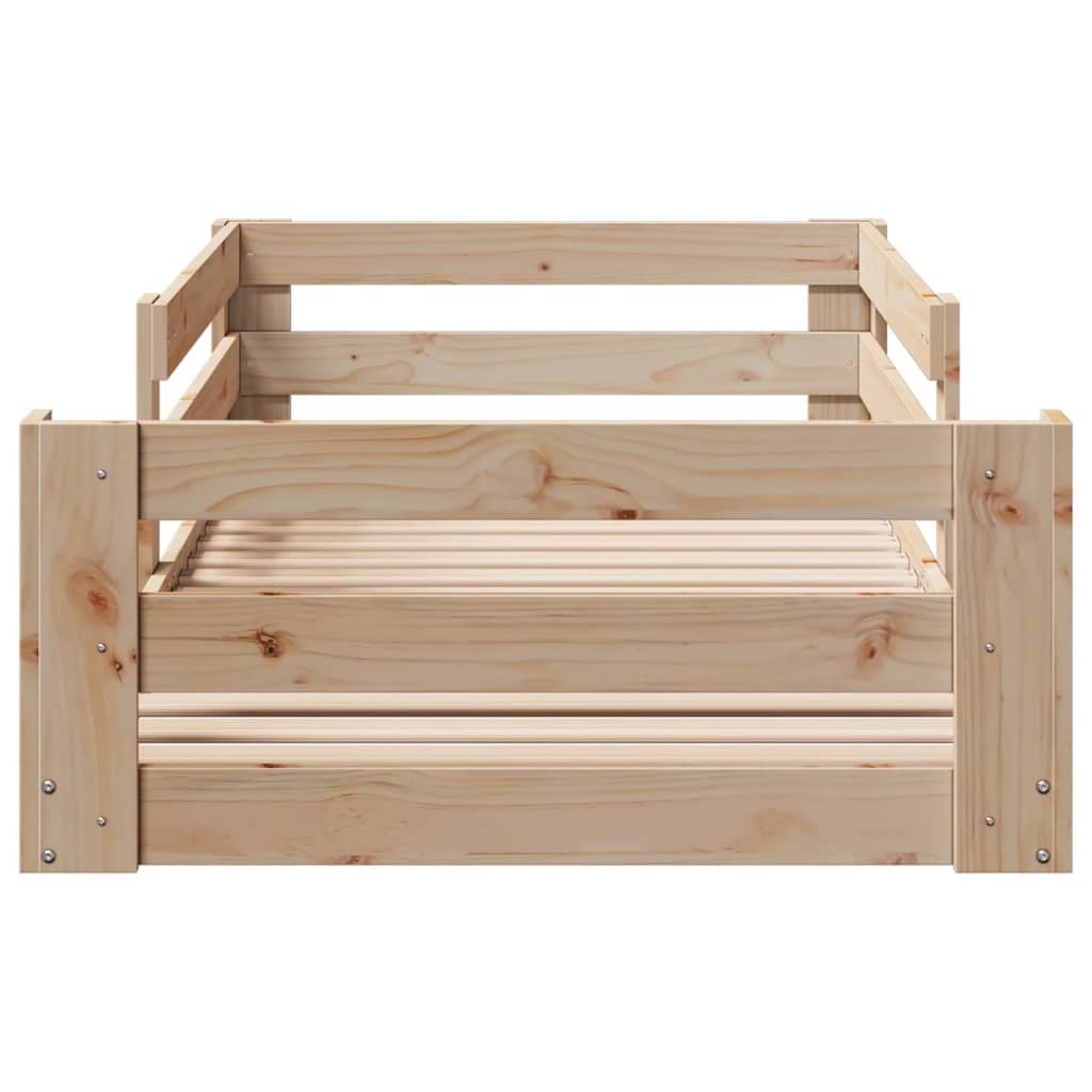 sengeramme uden madras 90x190 cm massivt fyrretræ