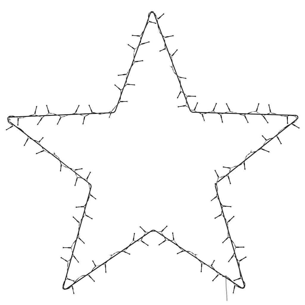 Julelys stjernesilhuet 115 LED'er varm hvid