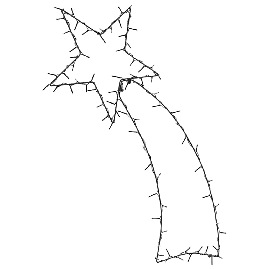 Julelys stjerneskud silhuet 115 LED'er varm hvid