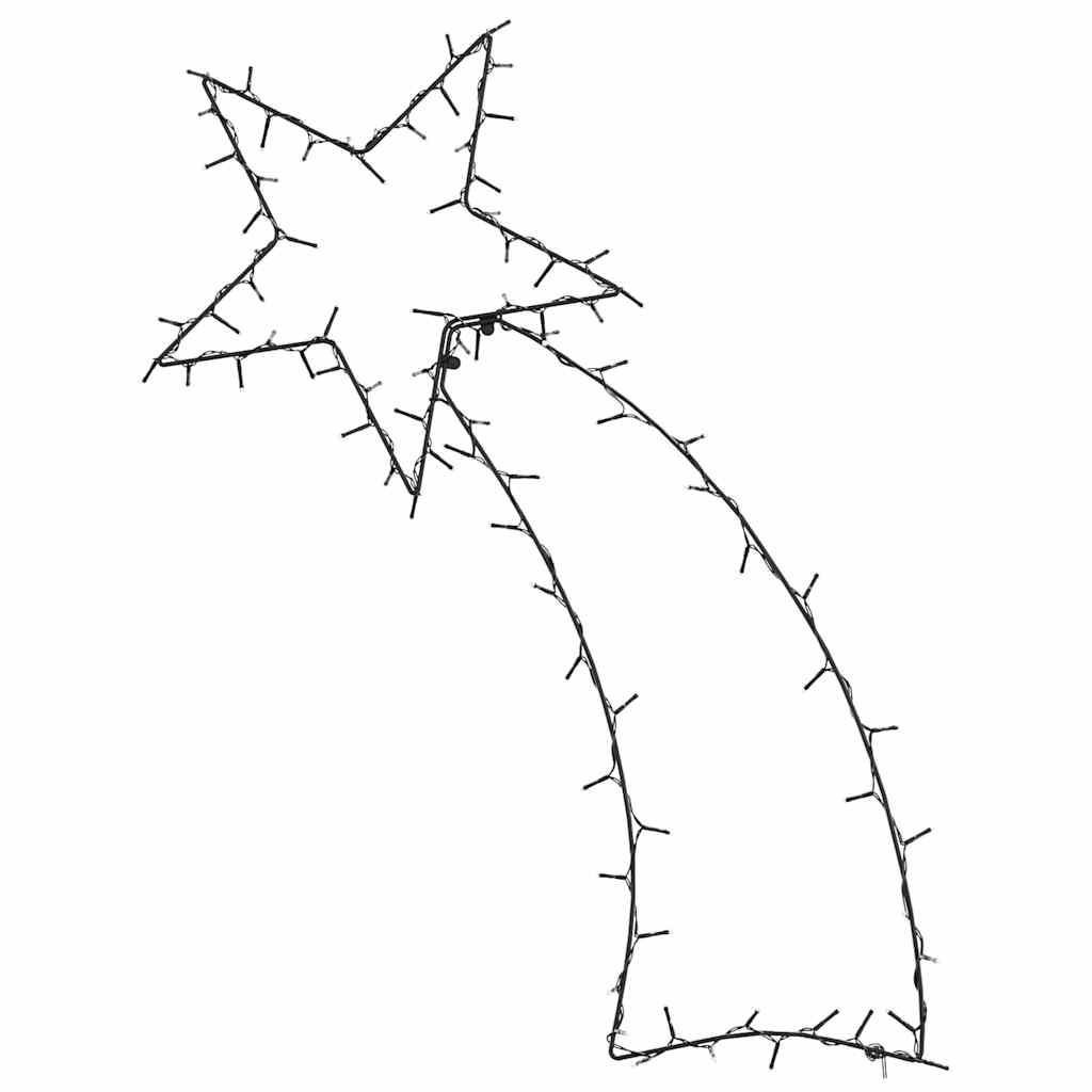 Julelys stjerneskud silhuet 115 LED'er varm hvid