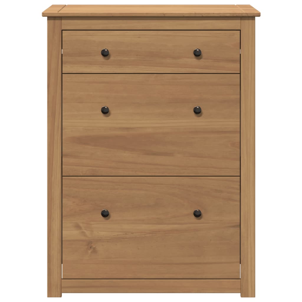 skoskab Panama 80x35x105 cm massivt fyrretræ